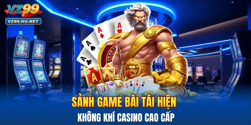 Sảnh game bài tái hiện không khí casino cao cấp